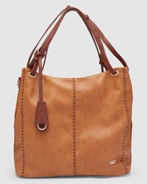 women textured vegan leather hobo bag