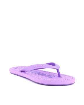 women thong-strap flip-flops with brand applique