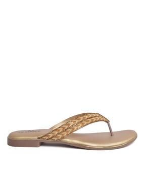 women thong-strap regular fit sandals