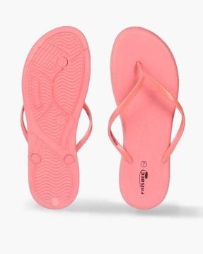 women thong-strap slip-on flip-flops