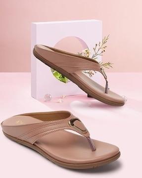 women thong-strap slip-on sandals