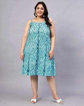 women tie & dye a-line dress