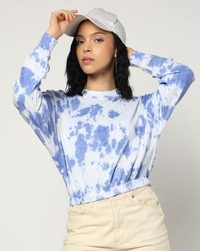 women tie & dye boxy fit sweatshirt