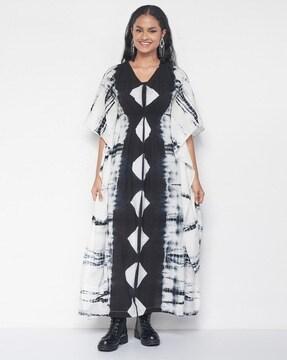 women tie & dye kaftan dress