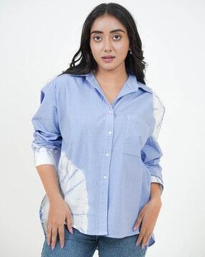 women tie & dye oversized fit shirt