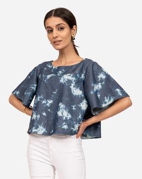 women tie & dye oversized fit top