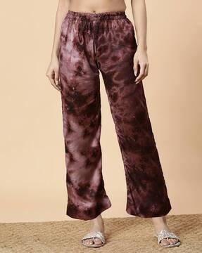 women tie & dye palazzos with insert pockets