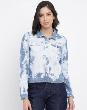 women tie & dye print jacket