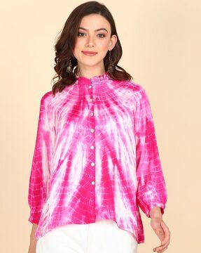 women tie & dye print shirt