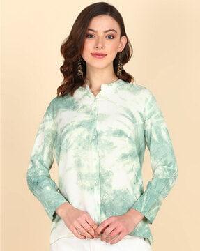 women tie & dye print shirt