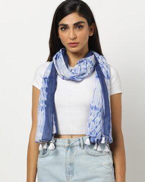 women tie & dye print stole