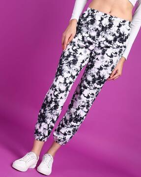 women tie & dye print straight joggers