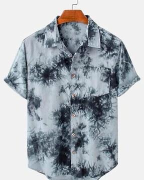 women tie & dye regular fit shirt