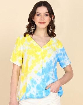 women tie & dye regular fit top