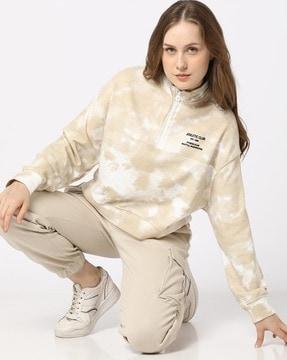 women tie & dye relaxed fit sweatshirt