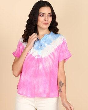 women tie & dye relaxed fit top