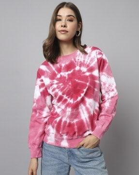 women tie & dye round-neck sweatshirt