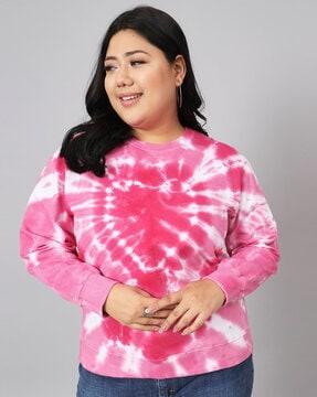 women tie & dyed loose fit sweatshirt