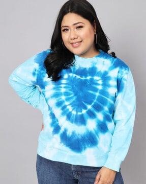 women tie & dyed loose fit sweatshirt