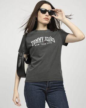 women tjw varsity regular fit crew-neck t-shirt