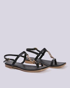 women toe-ring flat sandals