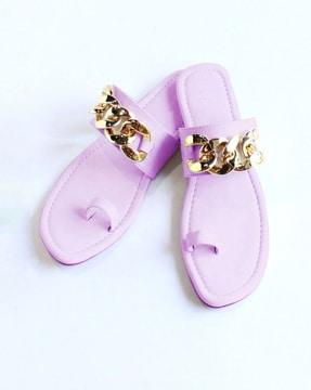 women toe-ring flat sandals