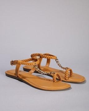 women toe-ring flat sandals