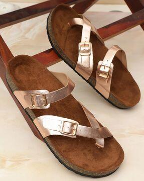 women toe-ring slip-on flip flops