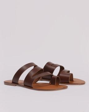 women toe-ring slip-on sandals