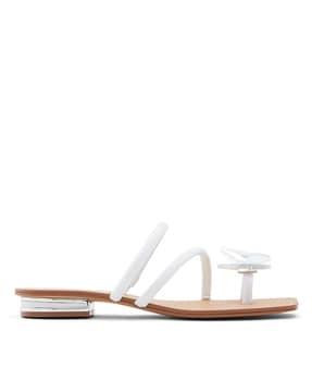 women toe-ring slip-on sandals