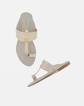 women toe-ring slip-on sandals