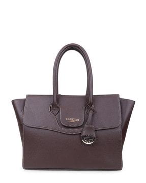 women tote bag with brand applique