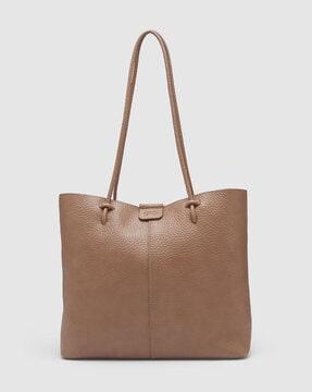 women tote bag with snap-button closure
