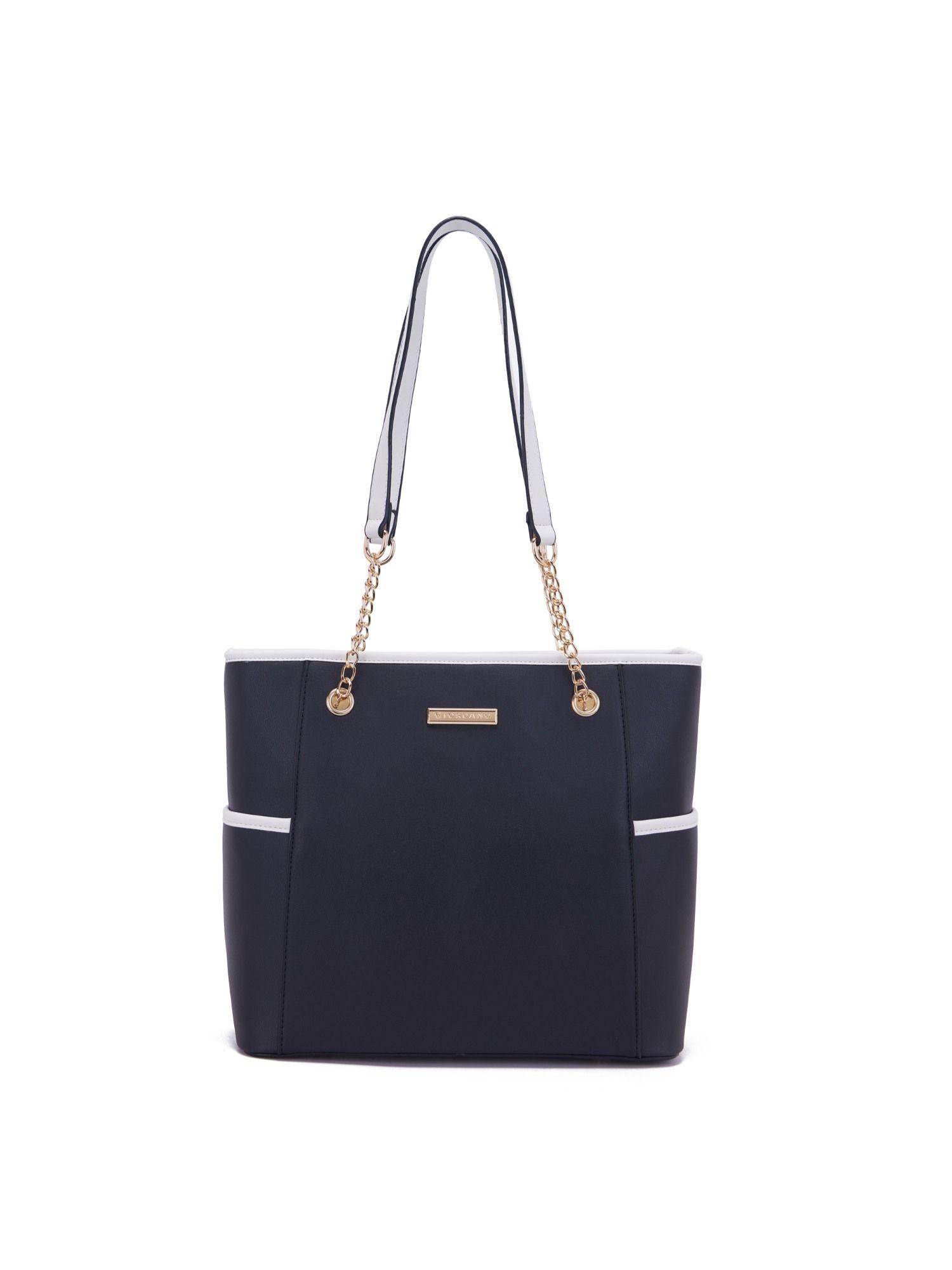 women tote bag with spacious compartment - black