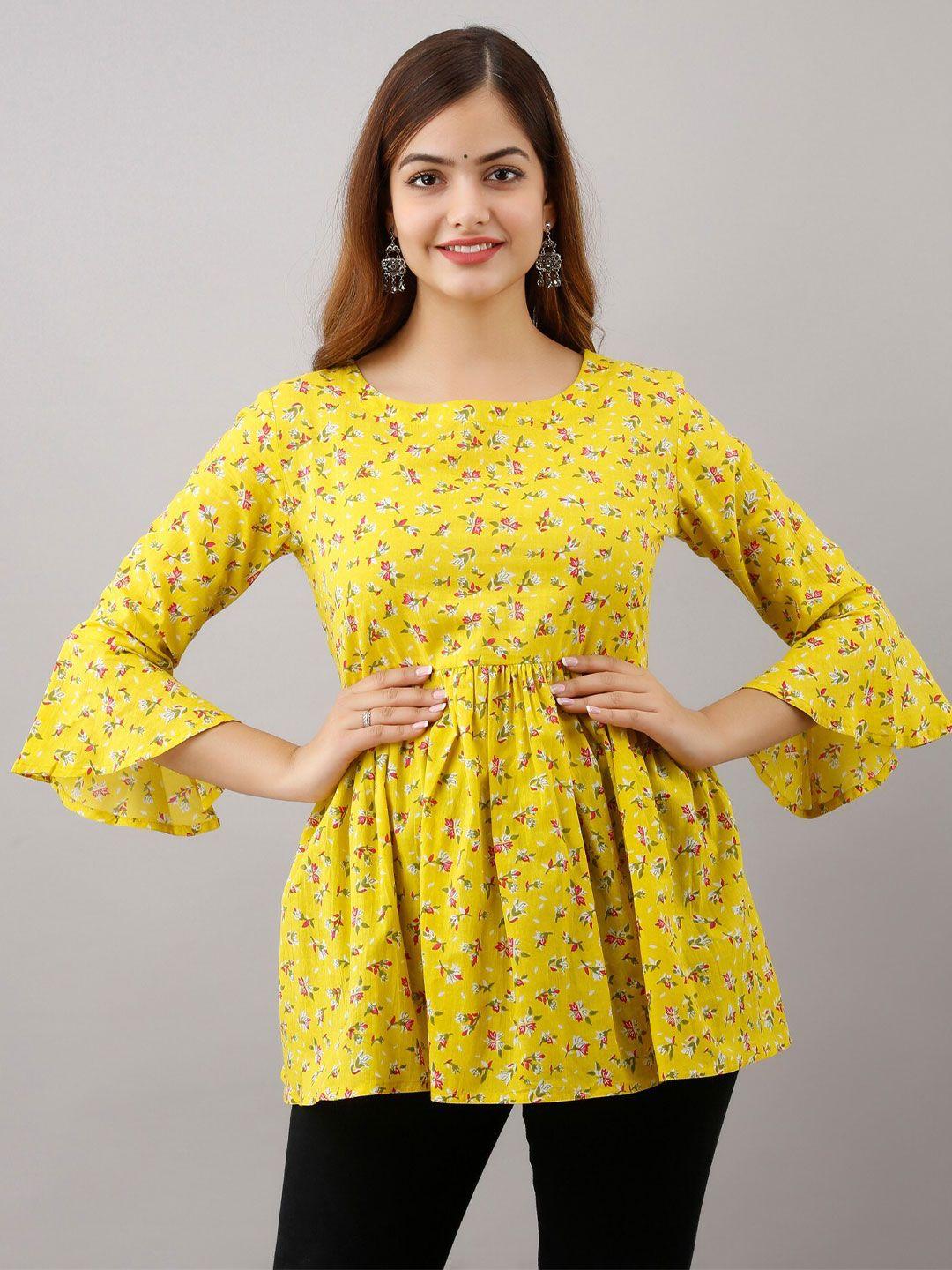 women touch floral print empire top