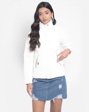 women track jacket with zip closure