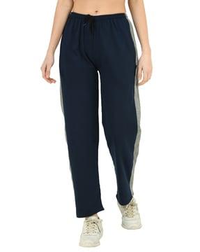 women track pants with contrast side panels