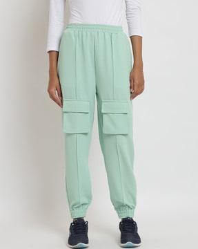 women track pants with flap pockets