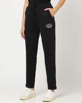 women track pants with placement print