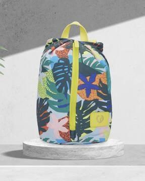 women tropical print backpack