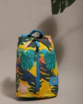 women tropical print convertible backpack