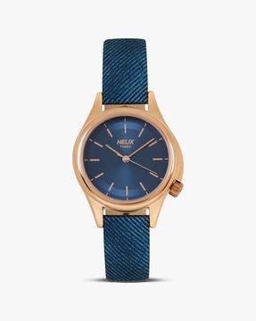 women tw037hl07 analogue watch with leather strap