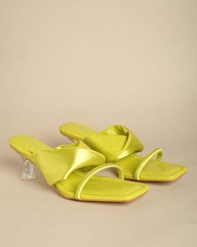 women twist-strap sculpture kitten heels