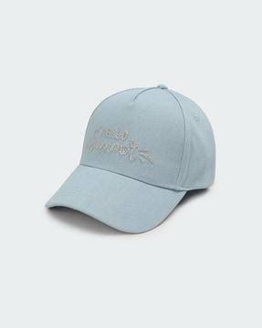 women typographic applique baseball cap