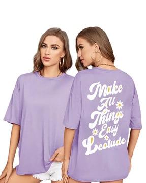 women typographic print oversized fit t-shirt