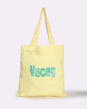 women typographic print shopper bag