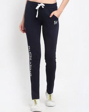 women typographic print track pant