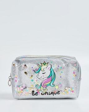 women unicorn print toilet pouch