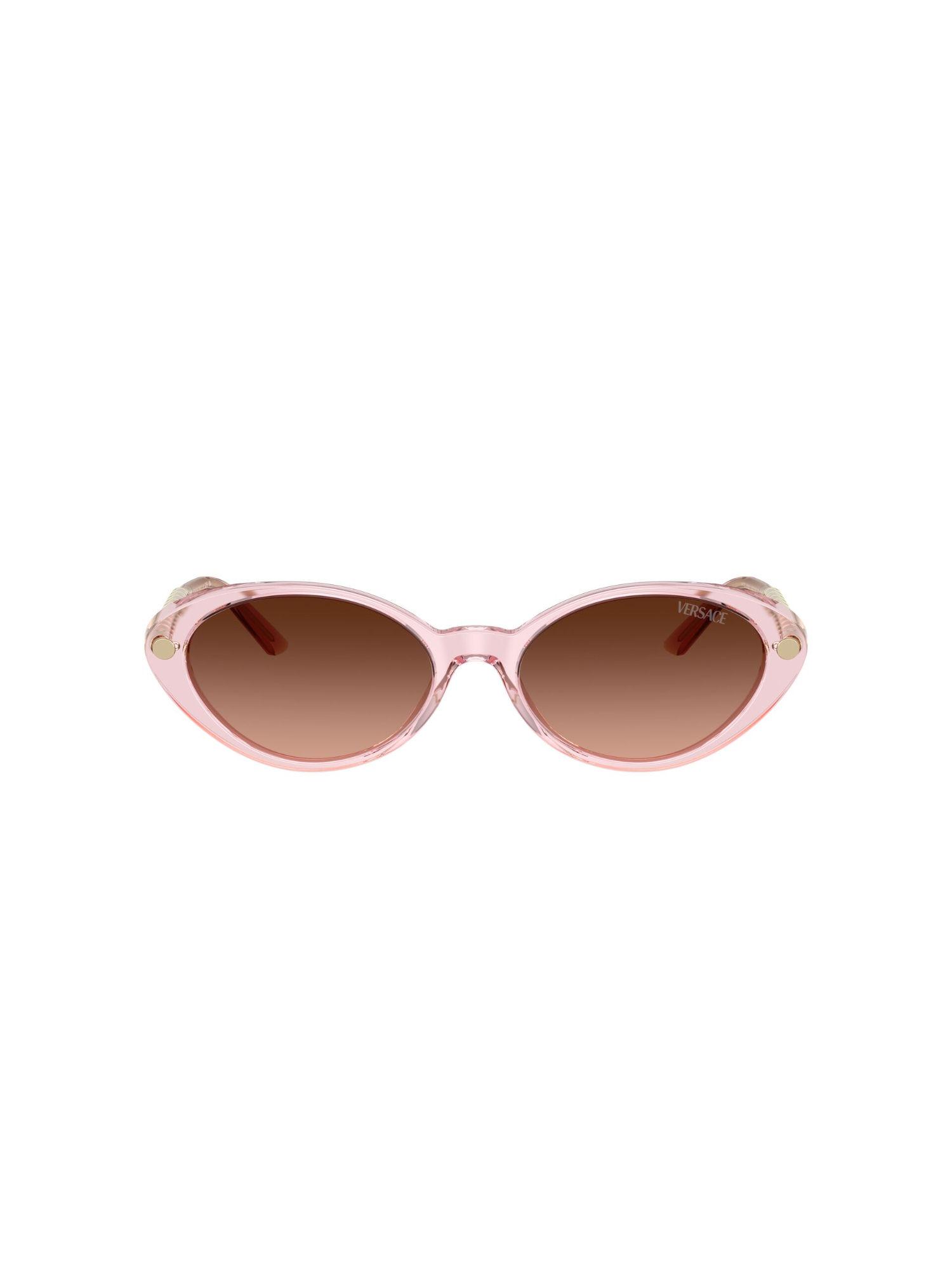 women uv protected brown lens oval sunglasses - 0ve446954725m54