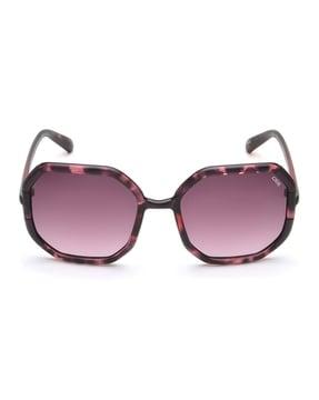 women uv-protected hexagonal sunglasses-ids2907c4sg